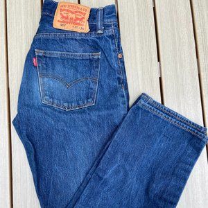 Levi's 501 Button Fly Blue Jeans 30 x 30